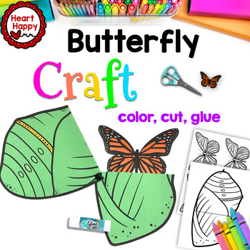 Preview of Monarch Butterfly with Chrysalis Craft | Spring Craft | Butterfly Life Cycle