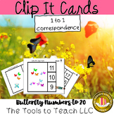 Butterfly Clip It Cards Numbers 0 to 20 One to One Corresp