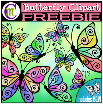 Preview of Butterfly Clipart FREEBIE