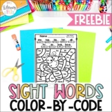 Butterfly Color-By-Code FREEBIE | No Prep Sight Words Printable