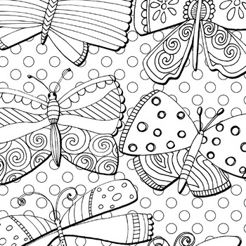Download Butterfly Coloring Page, Spring, Easter Printable Download ...