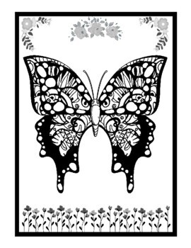 chinese butterfly coloring pages