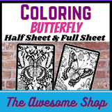 Butterfly Life Cycle Coloring Sheets in Two Sizes