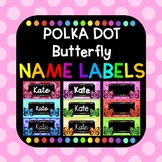 Back to School - Butterfly Colourful Name Labels