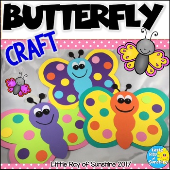 Preview of Butterfly Craft for Spring