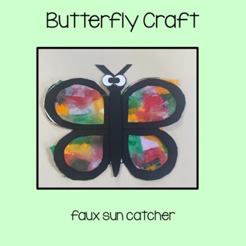 Preview of Butterfly Craft-Faux Sun Catcher