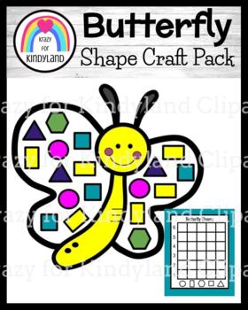 Preview of Butterfly Craft Shape Counting and Graphing Activity - Insect - Summer - Spring