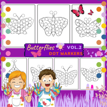 Preview of Butterfly Do-a-Dot Printables | Spring Theme Coloring Pages For PreK #2