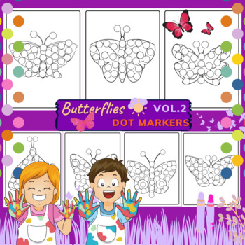 Butterfly Do-a-Dot Printables  Spring Theme Coloring Pages For