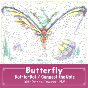Butterfly Extremely Difficult Dot To Dot Connect The Dots Pdf 1000 Dots