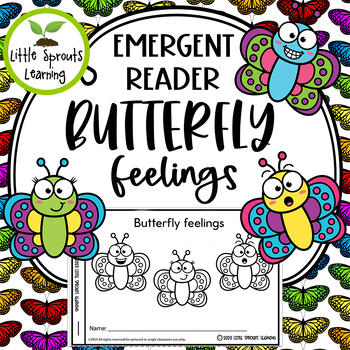 Preview of Butterfly Feelings Emergent reader (Spring)