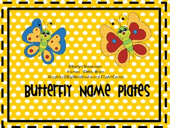 Preview of Butterfly Flutter By  Editable Name Plates