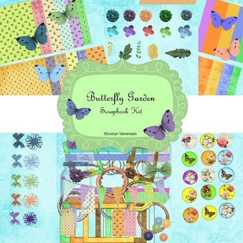 Preview of Butterfly Garden Scrapbook Kit