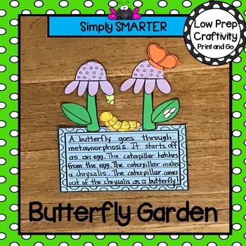 Preview of Butterfly Garden Writing Cut and Paste Craftivity
