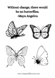 Butterfly Grief Coloring Page