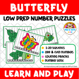 Butterfly Life Cycle 1-20 Number Order Puzzles for Math an