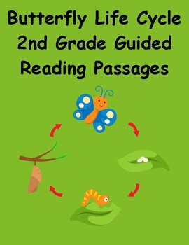 Preview of Butterfly Life Cycle 2nd Grade Guided Reading Passages