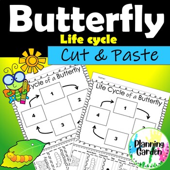 Preview of Butterfly Life Cycle Cut and Glue Activity {butterfly, bug, insects, life cycle}