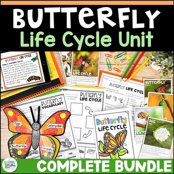 Preview of Life Cycle of a Butterfly Unit – Lessons, Craft, Activities, & Test Bundle