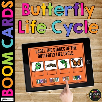 Preview of Butterfly Life Cycle BOOM CARDS™ Science Digital Learning