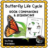 Butterfly Life Cycle Book Companions, Sequencing, and Vocabulary
