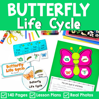 Preview of Butterfly Life Cycle - Photo - Butterfly Craft - Science & Literacy Activities