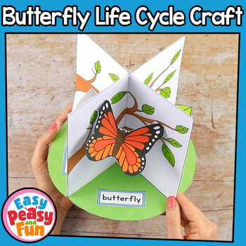 Preview of Butterfly Life Cycle Craft | 3D Diorama Craft Activity