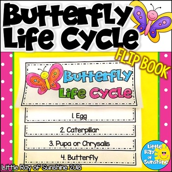 Butterfly Life Cycle Flip Book for Spring by Little Ray of Sunshine