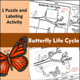 Butterfly Life Cycle Label It & Puzzle Parts Activity