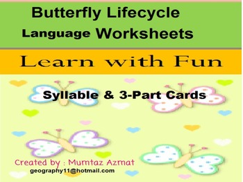 Preview of Butterfly Life Cycle Language Worksheets :