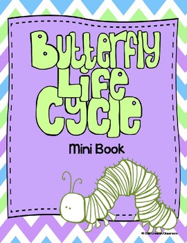 Preview of Butterfly Life Cycle Mini Book (Informational Text)