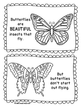 Butterfly Life Cycle Mini Book (Informational Text) by Crimson Classroom