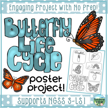 Preview of Butterfly Life Cycle Poster Project