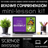 Butterfly Life Cycle Reading Comprehension Mini Lesson Pri