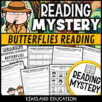 Preview of Butterfly Life Cycle Reading Comprehension Mystery a Fun Science Activity