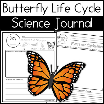 Preview of Butterfly Life Cycle Science Journal Observation Pages {PK -1} FREE