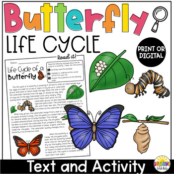 Preview of Butterfly Life Cycle (Supports NGSS 3-LS1)