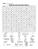 Butterfly Life Cycle Word Search Freebie