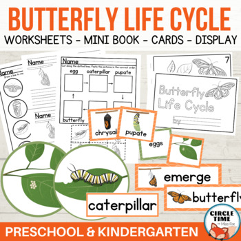 Butterfly Life Cycle Worksheets Sequencing Kindergarten Preschool Mini Book