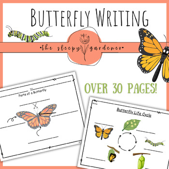 Preview of Butterfly Life Cycle Writing, Graphic Organizers, Science Butterfly Writing