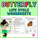 Butterfly Life Cycle worksheets Packet