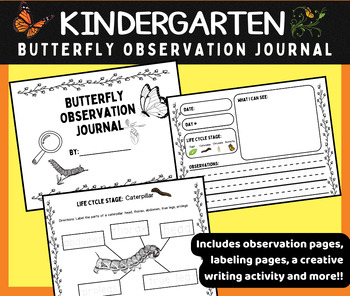 Preview of Butterfly Lifecycle Observation Journal / Butterfly Labeling