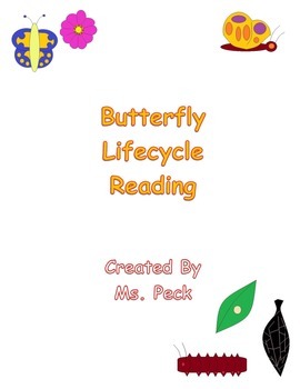 Preview of Butterfly Lifecycle Reading