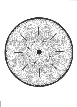 Preview of Butterfly Mandala Coloring Page