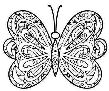 Butterfly Mandala & Designs Coloring Book- 50 Butterfly Coloring Sheets