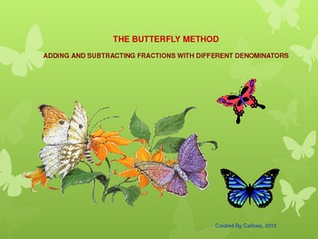 Preview of Add/Subtract Fractions with Unlike Denominator using Butterfly Method