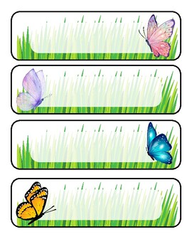 Preview of Butterfly Name Cards