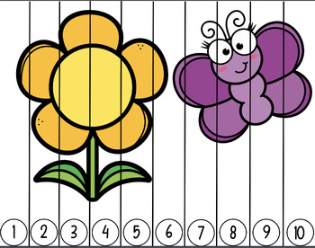 Butterfly Number Puzzle Math Activity by The Preschool Connection