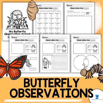 Preview of Butterfly Observation Journal - Life Cycle: Caterpillar to Butterfly