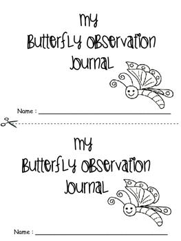 Butterfly Observation Journal for Painted Lady Butterflies by Mrs Wolfe ...